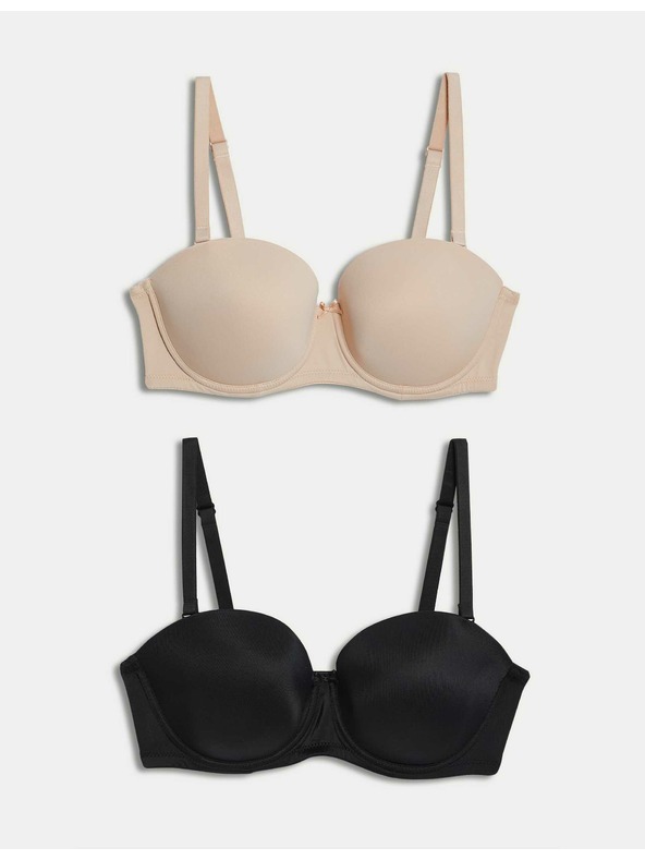 Marks & Spencer Párnázott melltartó, többféle viselet, méretezés. A-E, 2 db Marks & Spencer fekete