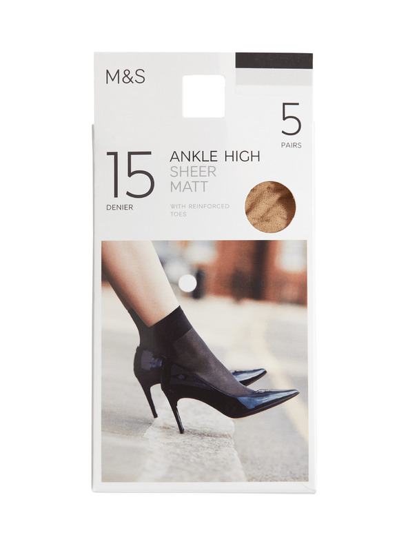 Marks & Spencer 5 pár átlátszatlan zokni, 15 DEN Marks & Spencer bézs, csomagban