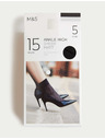 Marks & Spencer 5 pár átlátszatlan zokni csomag, 15 DEN Marks & Spencer fekete