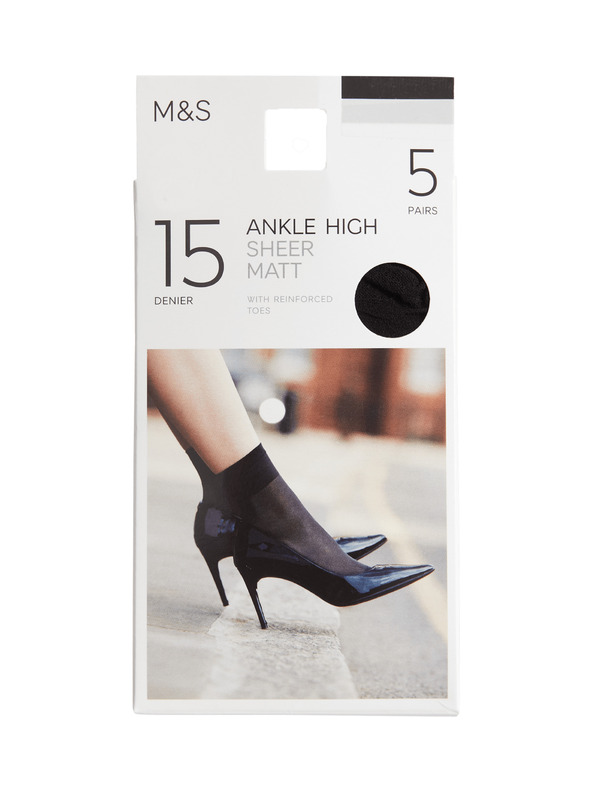 Marks & Spencer 5 pár átlátszatlan zokni csomag, 15 DEN Marks & Spencer fekete