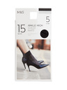 Marks & Spencer 5 pár átlátszatlan zokni csomag, 15 DEN Marks & Spencer fekete