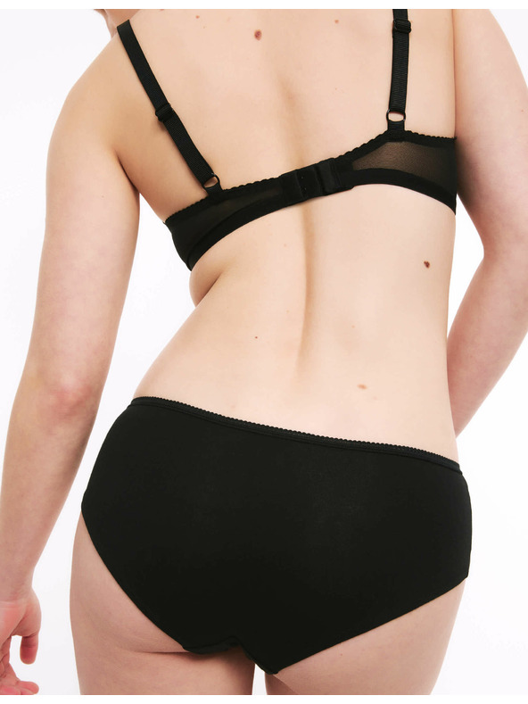 Marks & Spencer Alacsonyan dekoltált pamut és Lycra® rövidnadrág, 5 darabos csomag Marks & Spencer fekete