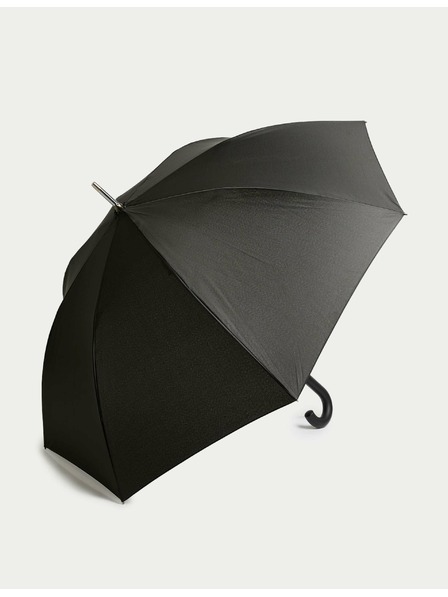 Marks & Spencer Nagyméretű újrahasznosított poliészter esernyő Windtech™ -tel Marks & Spencer fekete