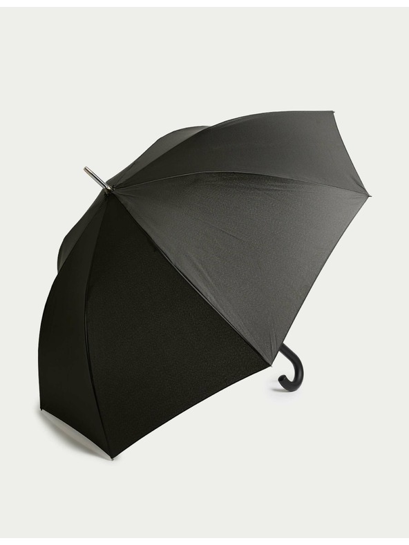 Marks & Spencer Nagyméretű újrahasznosított poliészter esernyő Windtech™ -tel Marks & Spencer fekete