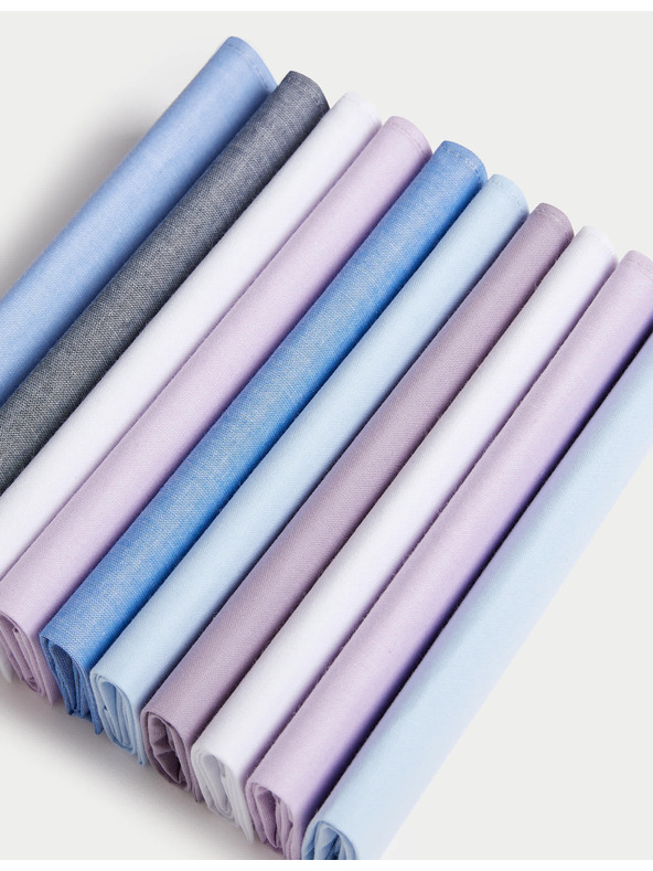 Marks & Spencer Antibakteriális zsebkendő 100%-os pamutból, 10 db-os csomag Marks & Spencer kék