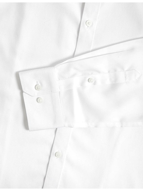 Marks & Spencer Marks & Spencer fehér, keskeny szabású pamuting vasalást nem igénylő anyagból