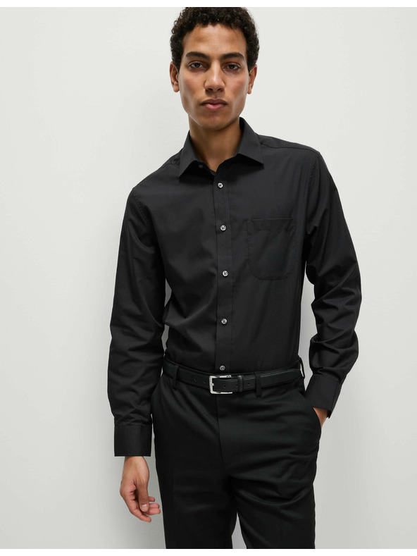 Marks & Spencer Marks & Spencer hosszú ujjú slim fit ing, 3 db csomagban fekete