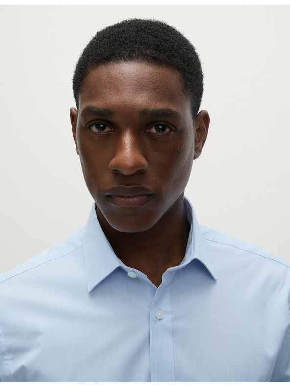 Marks & Spencer 3 db vékony szabású ing pamut keverékből, Marks & Spencer kék