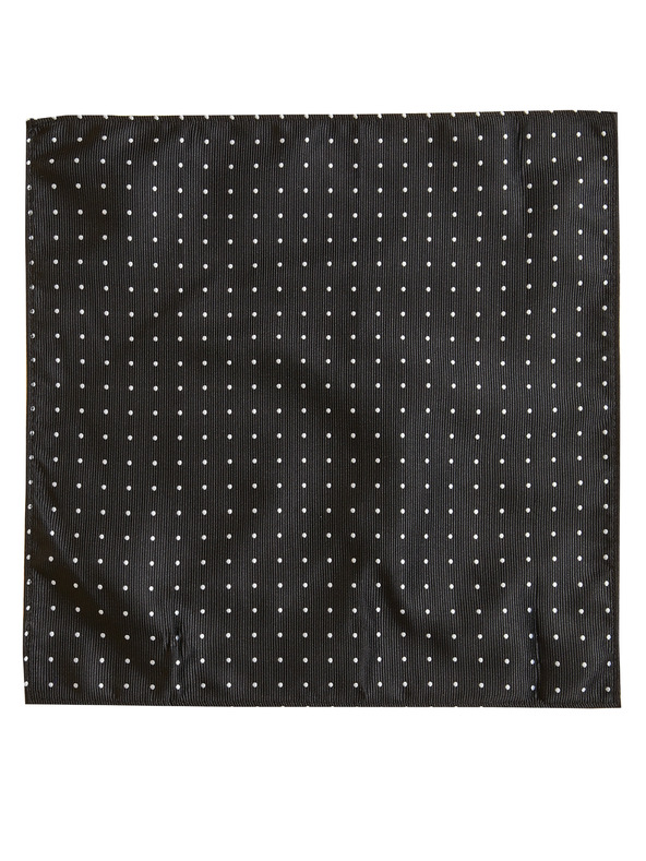 Marks & Spencer Pöttyös nyakkendő és zsebkendő szett Marks & Spencer fekete