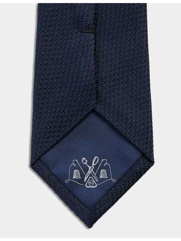 Marks & Spencer 100%-os selyem nyakkendő textúrával, Marks & Spencer tengerészkék