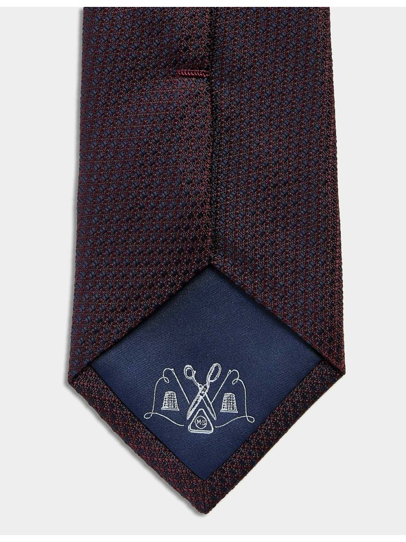 Marks & Spencer 100%-os selyem nyakkendő textúrával, Marks & Spencer piros