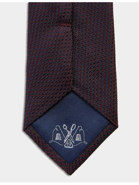 Marks & Spencer 100%-os selyem nyakkendő textúrával, Marks & Spencer piros