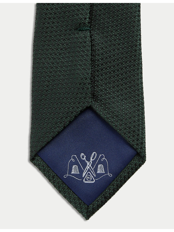 Marks & Spencer 100% selyem nyakkendő textúrával Marks & Spencer zöld színű