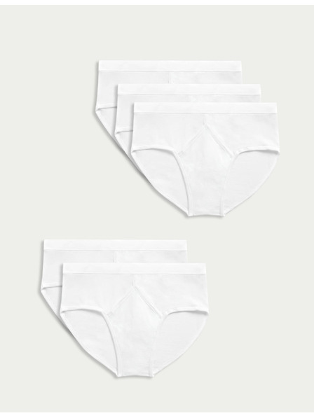 Marks & Spencer Pamut alsónadrág, 5 db-os csomag Marks & Spencer fehér