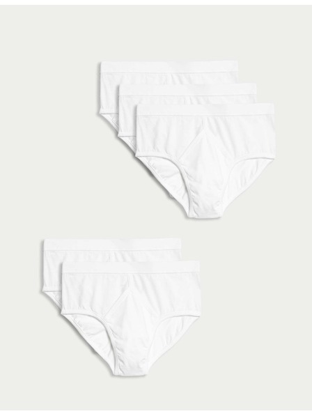 Marks & Spencer Pamut alsónadrág, 5 db-os csomag Marks & Spencer fehér