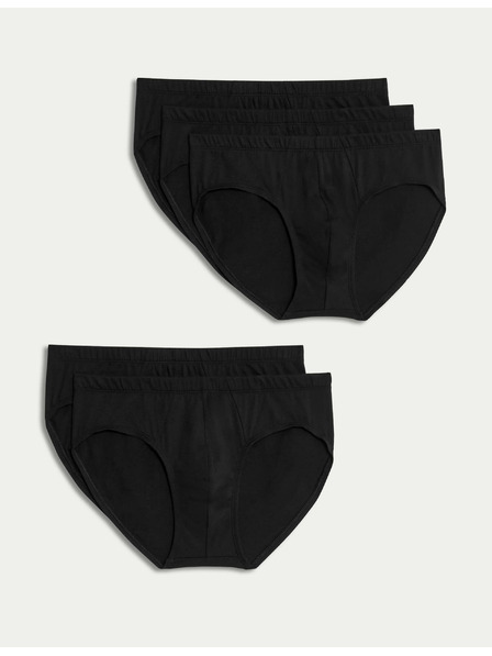 Marks & Spencer 100% pamut alsónadrág, Cool & Fresh™ technológia, 5 db-os csomag Marks & Spencer fekete
