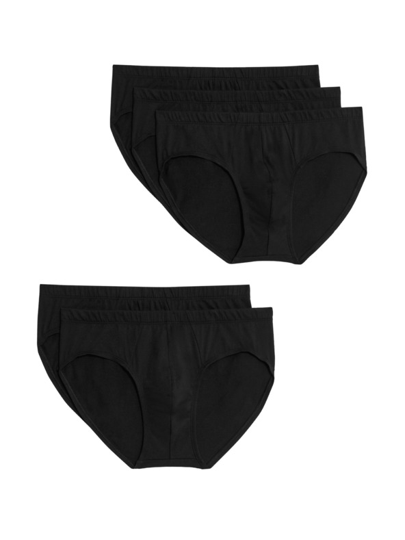 Marks & Spencer 100% pamut alsónadrág, Cool & Fresh™ technológia, 5 db-os csomag Marks & Spencer fekete