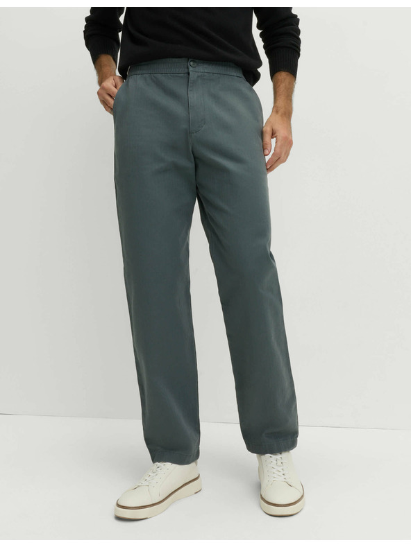 Marks & Spencer Marks & Spencer halszálkamintás nadrág, 100% pamut zöld