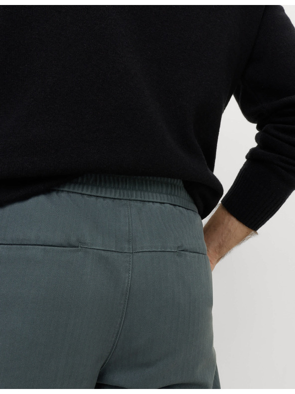 Marks & Spencer Marks & Spencer halszálkamintás nadrág, 100% pamut zöld