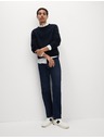 Marks & Spencer Sima, egyenes szárú farmer, 100% pamutból, Marks & Spencer sötétkék