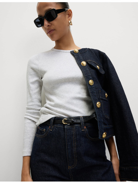 Marks & Spencer Bordázott felső magas pamuttartalommal, Marks & Spencer szürke