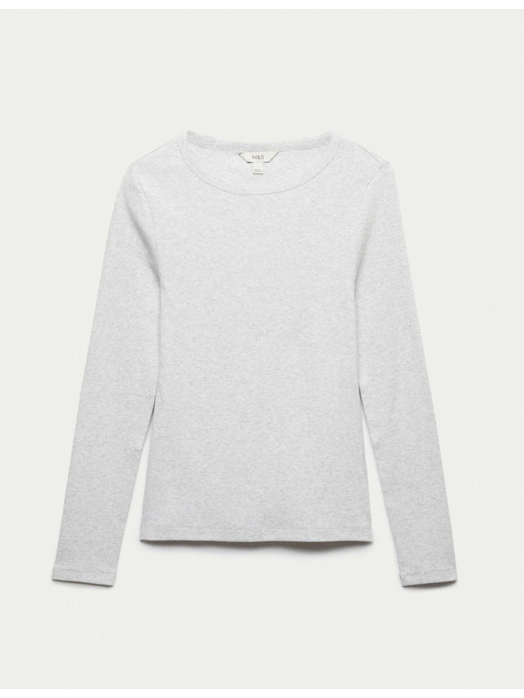Marks & Spencer Bordázott felső magas pamuttartalommal, Marks & Spencer szürke