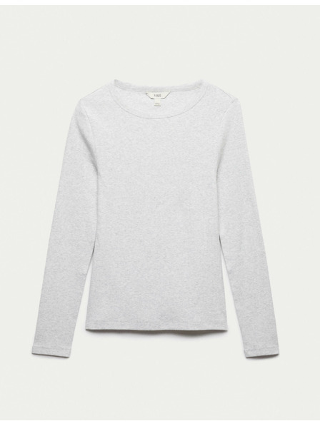 Marks & Spencer Bordázott felső magas pamuttartalommal, Marks & Spencer szürke