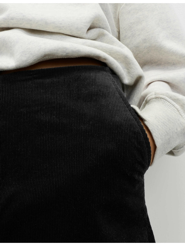 Marks & Spencer A-vonalú mini szoknya magas pamuttartalommal Marks & Spencer fekete