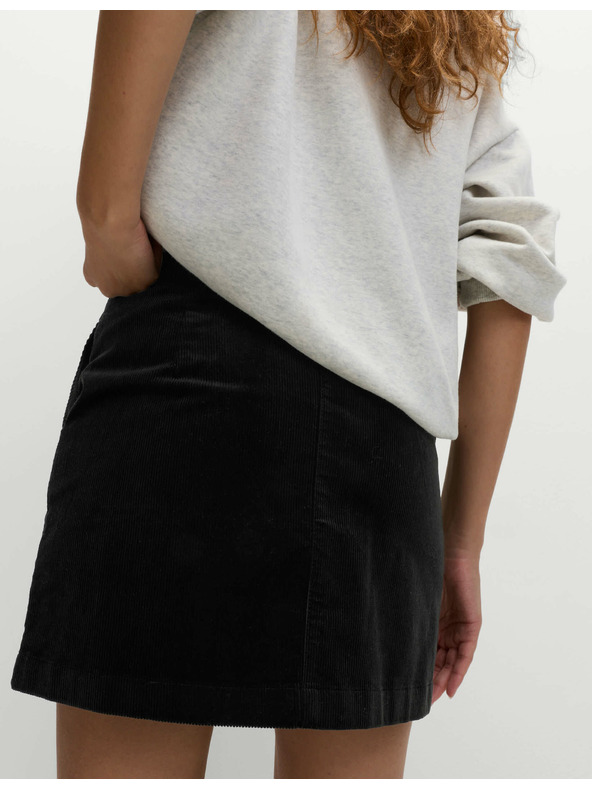 Marks & Spencer A-vonalú mini szoknya magas pamuttartalommal Marks & Spencer fekete