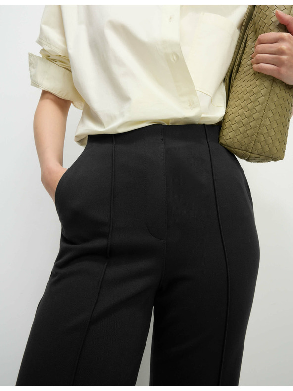 Marks & Spencer Jersey twill nadrág egyenes szárral, Marks & Spencer fekete