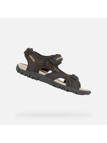 Geox Sötétbarna férfi szandál Geox Uomo Sandal Strada