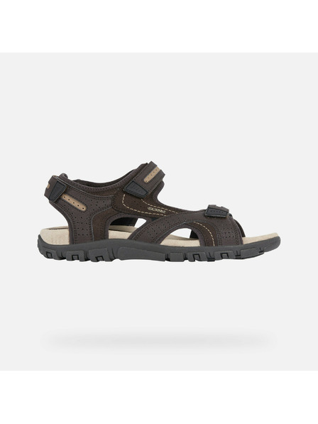 Geox Sötétbarna férfi szandál Geox Uomo Sandal Strada