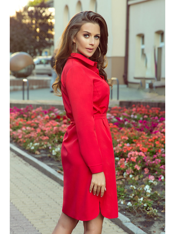 numoco Zsebes ruha - piros Numoco CAMILLE Numoco CAMILLE