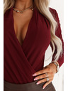 numoco Bordó V-nyakú body nőknek
