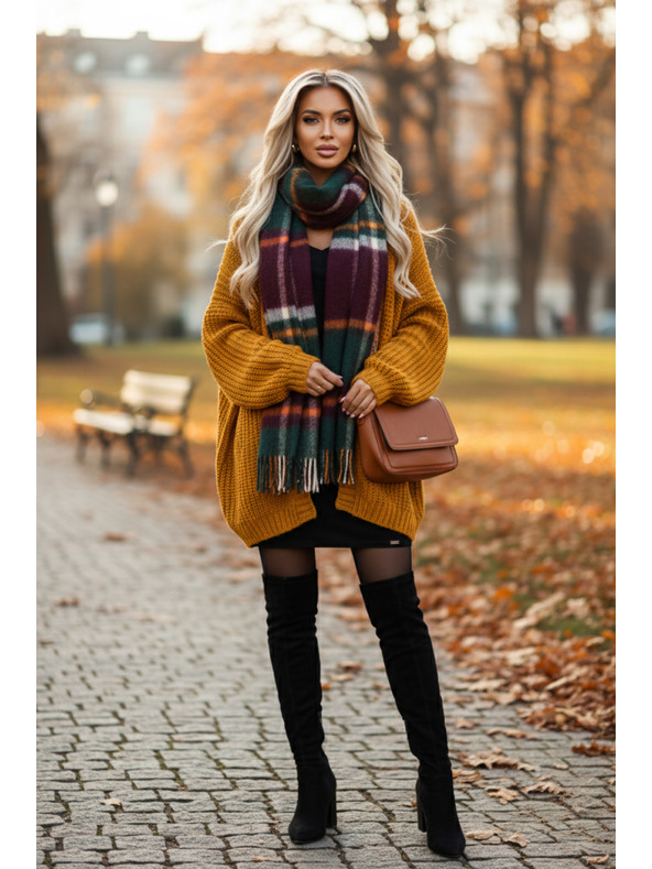 numoco Kényelmes denevér ujjú ruha hosszú ujjakkal - fekete