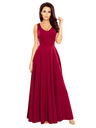 numoco CINDY hosszú ruha dekoltázzsal - bordó