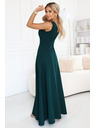 numoco Divatos, karcsúsító maxi ruha oldalsó hasítékkal - üvegzöld