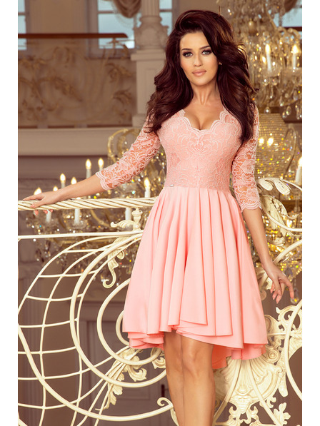 numoco NICOLLE - Exkluzív csipke ruha - pasztell rózsaszín