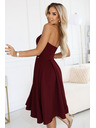 numoco VIVIENNE Fűzős bővülő midi ruha különleges alkalomra - bordó