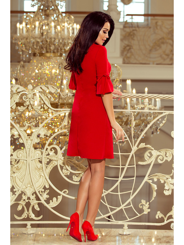 numoco NEVA Trapéz ruha masnival - piros