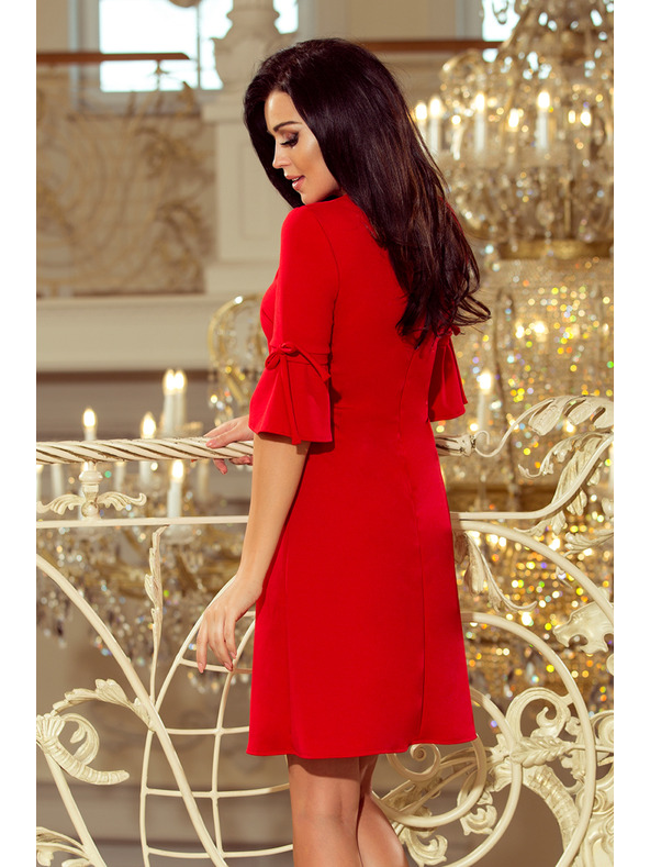 numoco NEVA Trapéz ruha masnival - piros