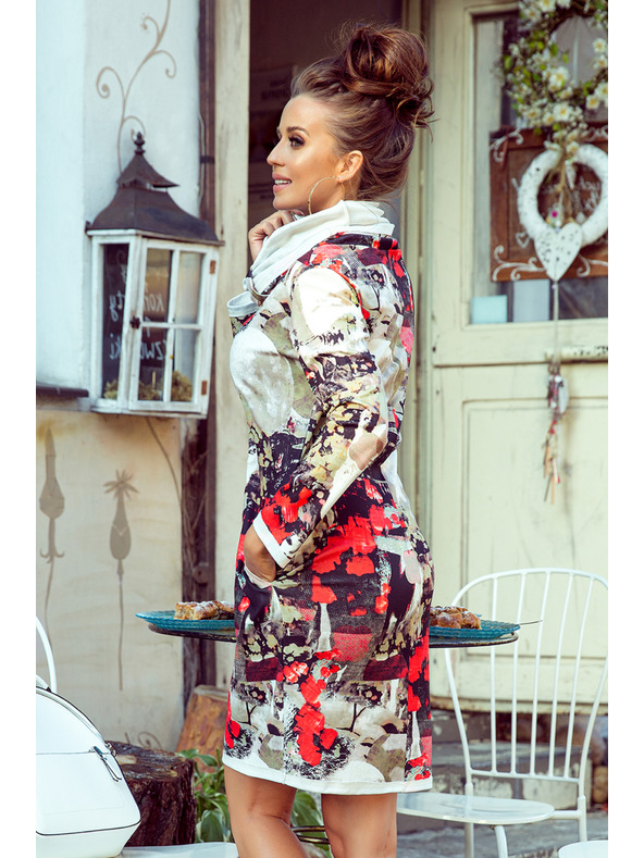 numoco IRENE Garbó ruha - színes minta