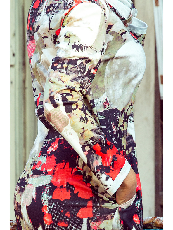 numoco IRENE Garbó ruha - színes minta