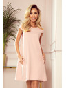 numoco CELINE Trapéz ruha zsebekkel - pasztell rózsaszín