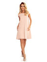 numoco CELINE Trapéz ruha zsebekkel - pasztell rózsaszín