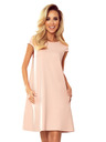 numoco CELINE Trapéz ruha zsebekkel - pasztell rózsaszín