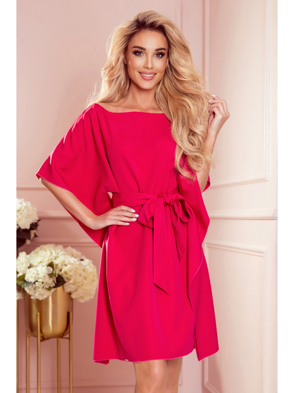 numoco SOFIA Pillangó ruha derékövvel - málna