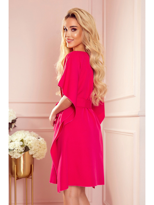 numoco SOFIA Pillangó ruha derékövvel - málna