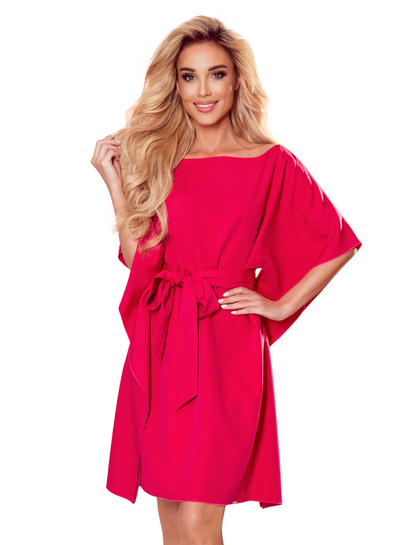 numoco SOFIA Pillangó ruha derékövvel - málna