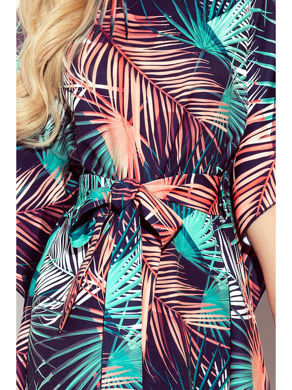 numoco SOFIA Pillangó ruha derékövvel - pálmalevél
